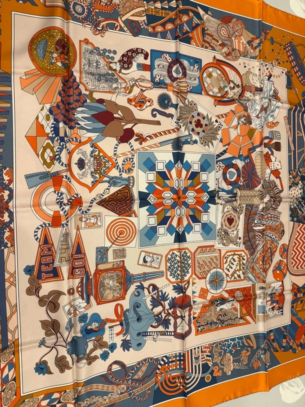 Hermes De l'Ombrelle aux Duels double face scarf 90 - Picture 2 of 9